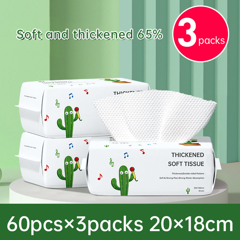 5 Packs Disposable Cotton Face Towel - Soft Cleansing Paper for Men and Women