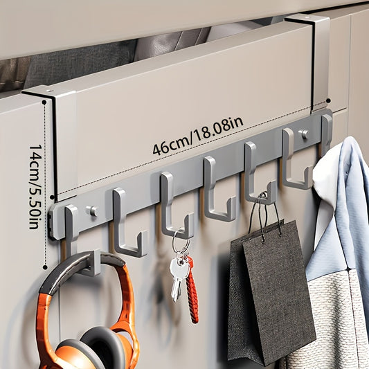 Over the Door Rack Hook Punch Hanger Storage Rack Bag Clothes Key