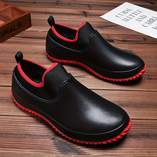 Women's Waterproof Rain Shoes Lightweight Slip On Rubber Work Shoes