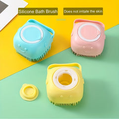 Pet Shampoo Brush with Shampoo Storage for Dog Cleaning