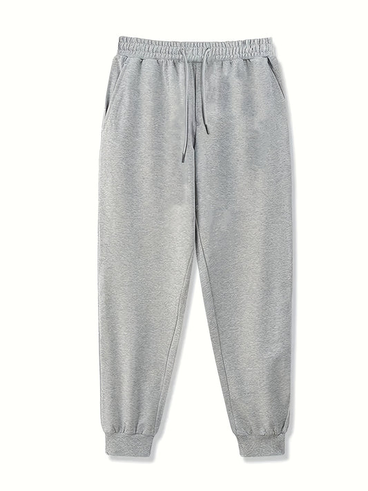 Men's Loose Fit Joggers Casual Stretch Knit Fabric Sweatpants Tapered Pants