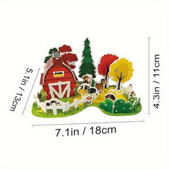 Small Farm 3D Model Puzzle DIY Toy Kids Christmas Birthday Fun Toy