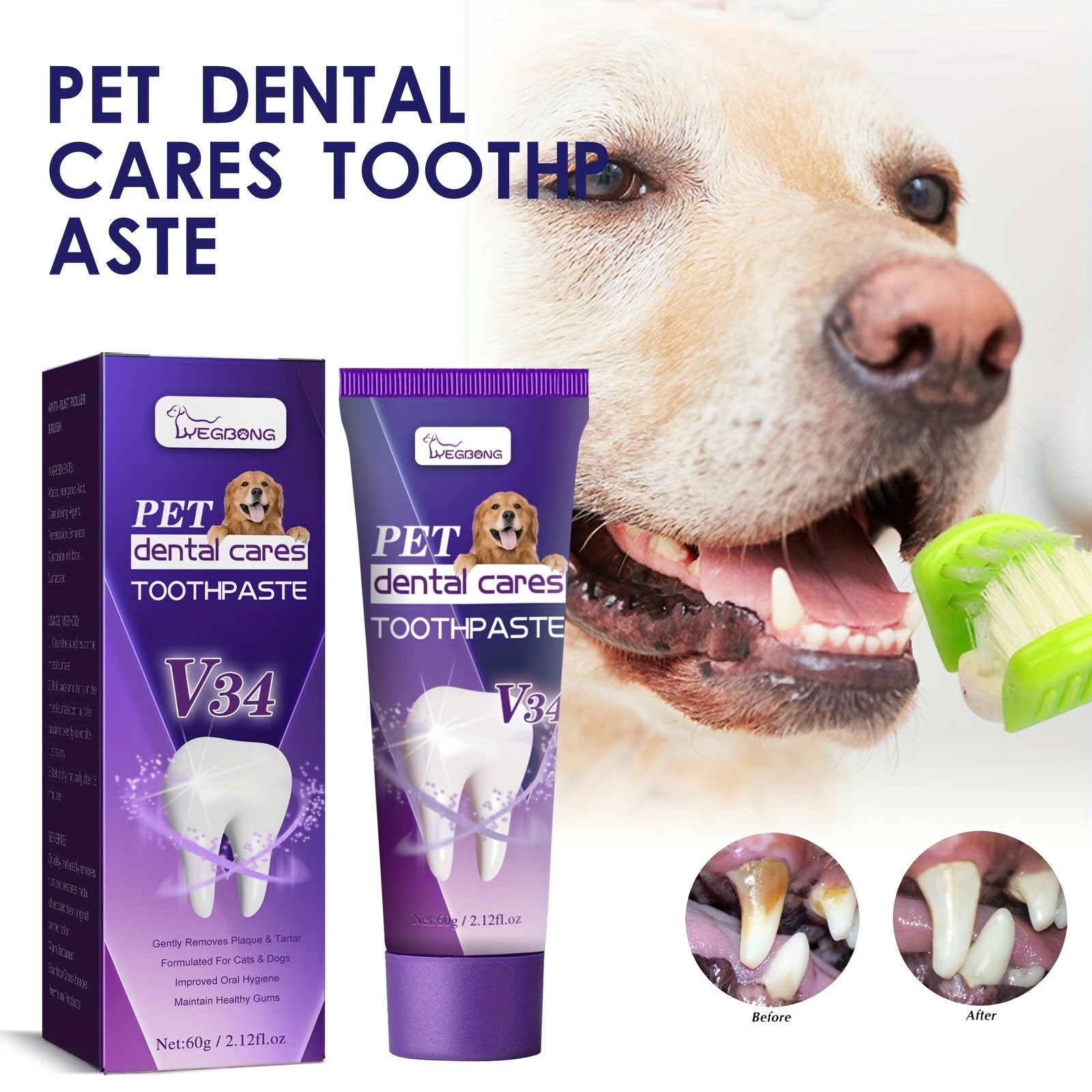 Pet Cat And Dog Toothpaste For Cleaning And Care