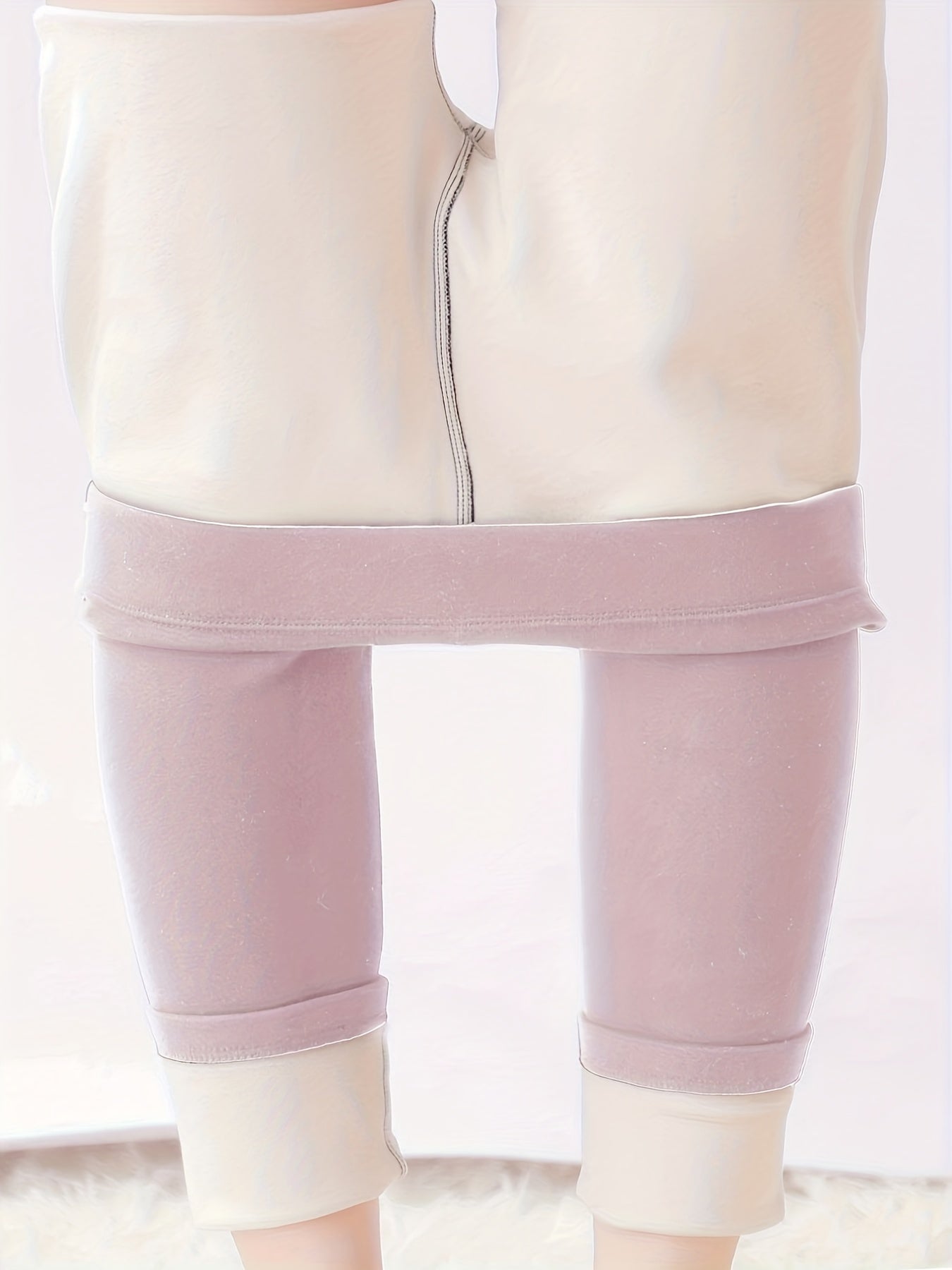 Plush Lined Thermal Pants Soft & Comfy Slim Elastic Tights