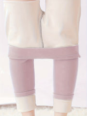 Plush Lined Thermal Pants Soft & Comfy Slim Elastic Tights