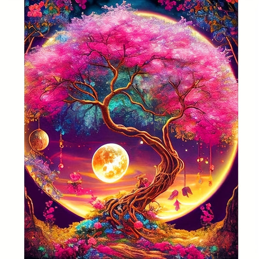 Tree And Moon Paint By Number Kits On Canvas