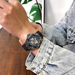 Automatic Mechanical Men's Sports Watch Luminous Hollow