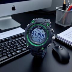 Youth Waterproof Timer & Alarm Watch, Luminous Display, Stylish Design