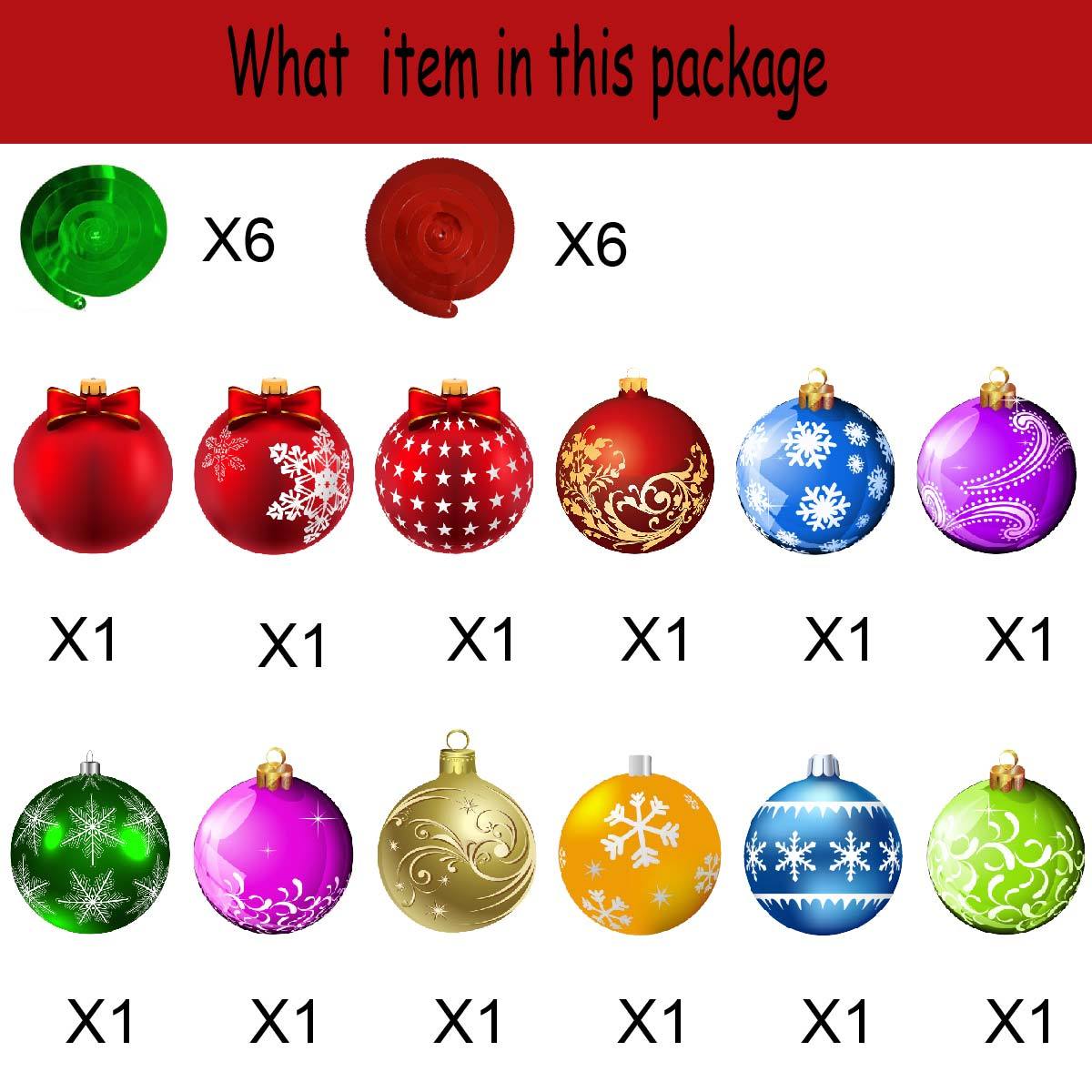 24 Pack Festive PVC Paper Christmas Ornaments Swirls Ceiling Hanging Decorations