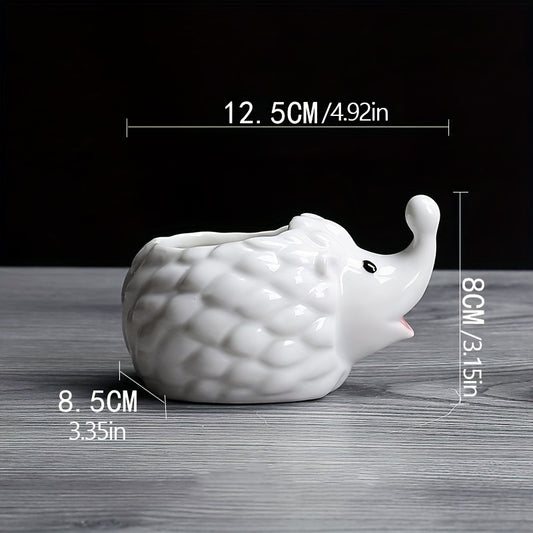 Cute Animal Ceramic Flower Pot - Hedgehog Rabbit Puppy