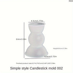 Geometric Candle Holder Silicone Mold DIY Crystal Epoxy Resin Candlestick