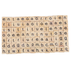 100pcs Alphabet Wooden Squares Jigsaw Puzzle Game Letter Wood