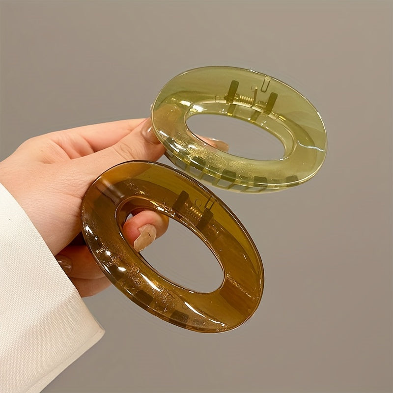 Acrylic Oval Hair Claw Back Head Shark Claw Ladies Hair Accessories Gift