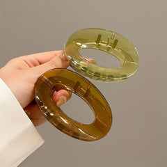 Acrylic Oval Hair Claw Back Head Shark Claw Ladies Hair Accessories Gift