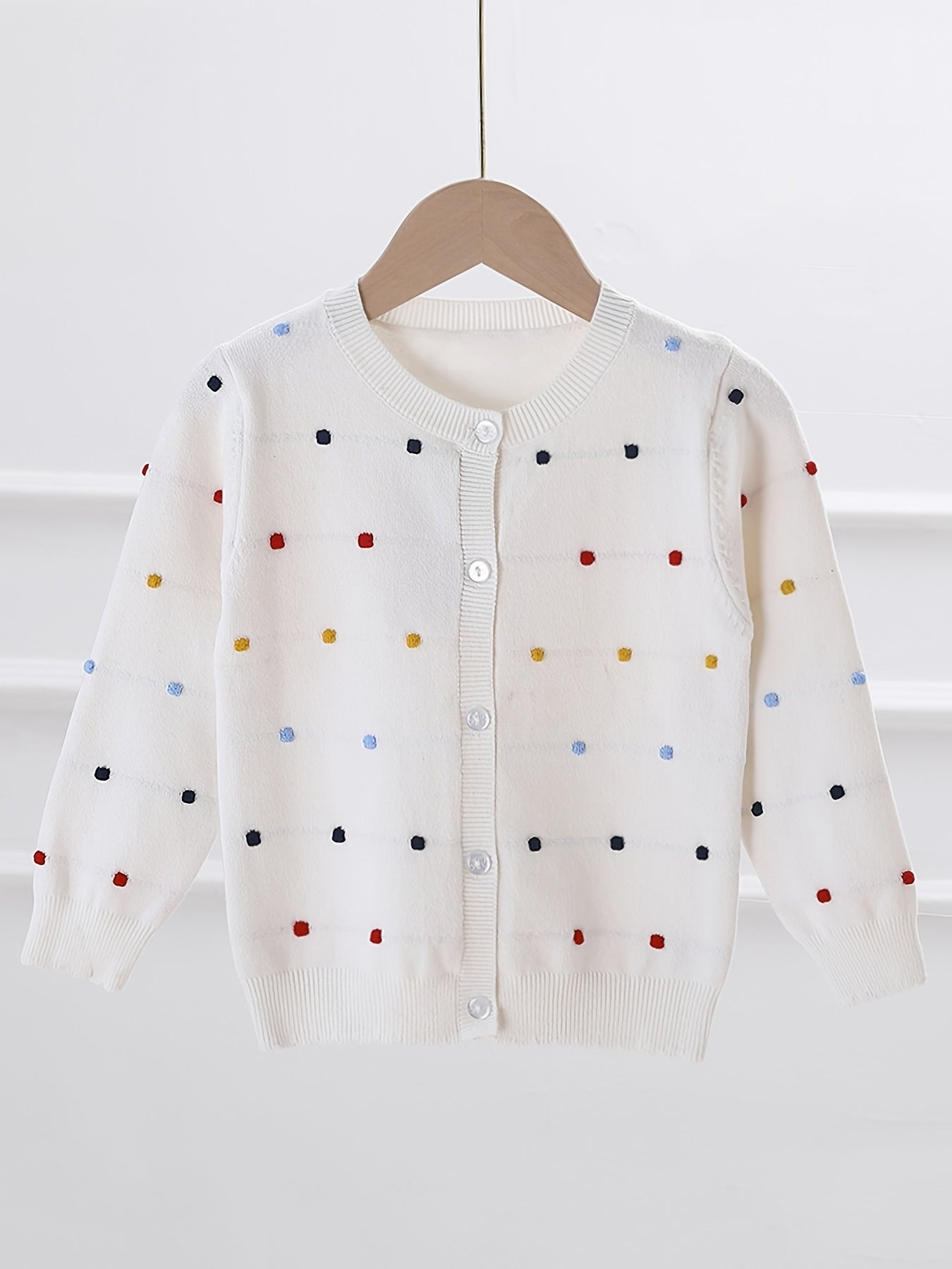 Toddler Girls Button Down Knit Cardigan Sweater