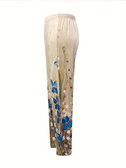 Women's Plus Floral Print Wide Leg Trousers