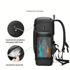 Outdoor Hiking Backpack 50L with Shoe Compartment Waterproof Laptop Bag