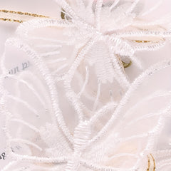 4pcs Mesh Bowknot Embroidery Girls Coat Accessories DIY Iron on Cloth Stickers