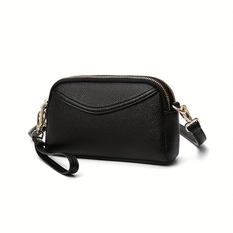 Minimalist PU Leather Crossbody Bag Shoulder Clutch Purse