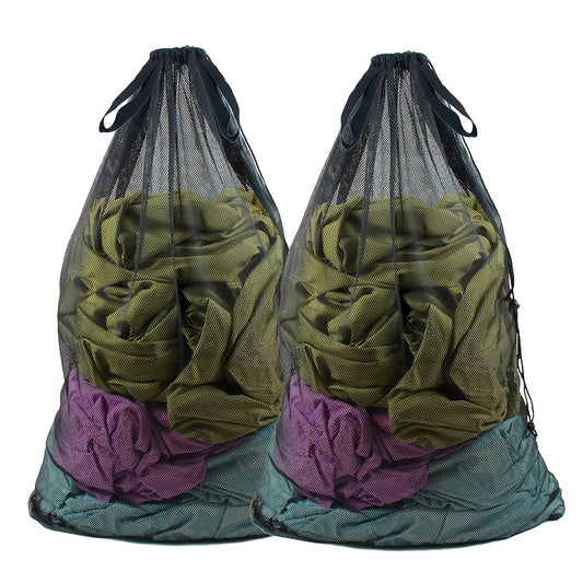Large Mesh Laundry Bags 24x36in w/ Handles & Drawstring Closure