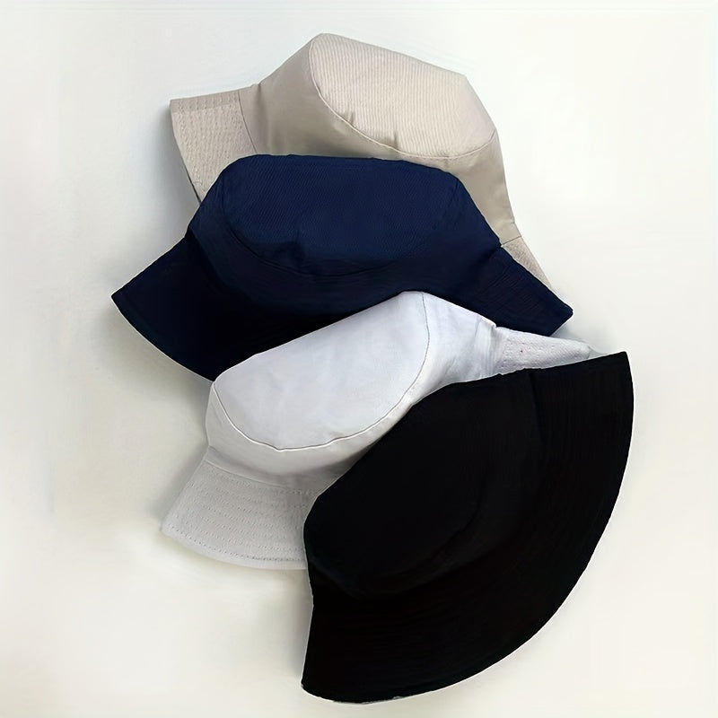 Double-Sided Sunshade Bucket Hat Outdoor Solid