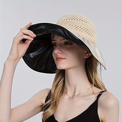 Foldable Wide Brim Visor Hat Summer UV Protection Sun Hat