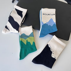 4 Pairs Sport Socks Athletic Running Crew Socks