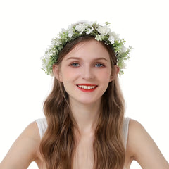 Boho Flower Wreath Headdress for Wedding Bride