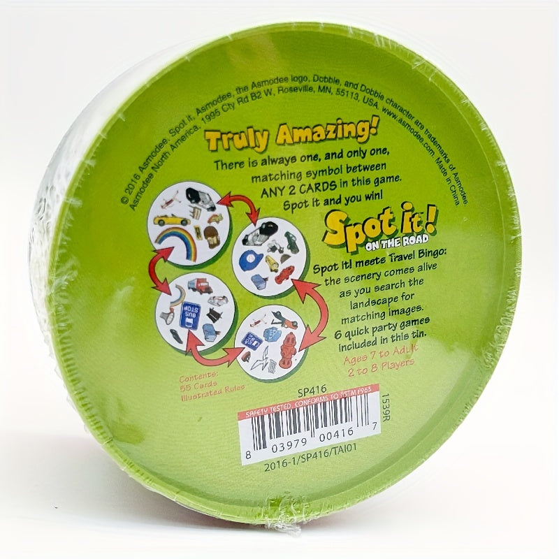 Spot It On the Road Fun Card Matching Travel Game for Kids Ages 7