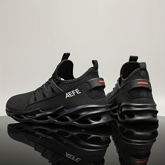 Men's Breathable Lace Up Blade Sneakers Outdoor Walking Shoes