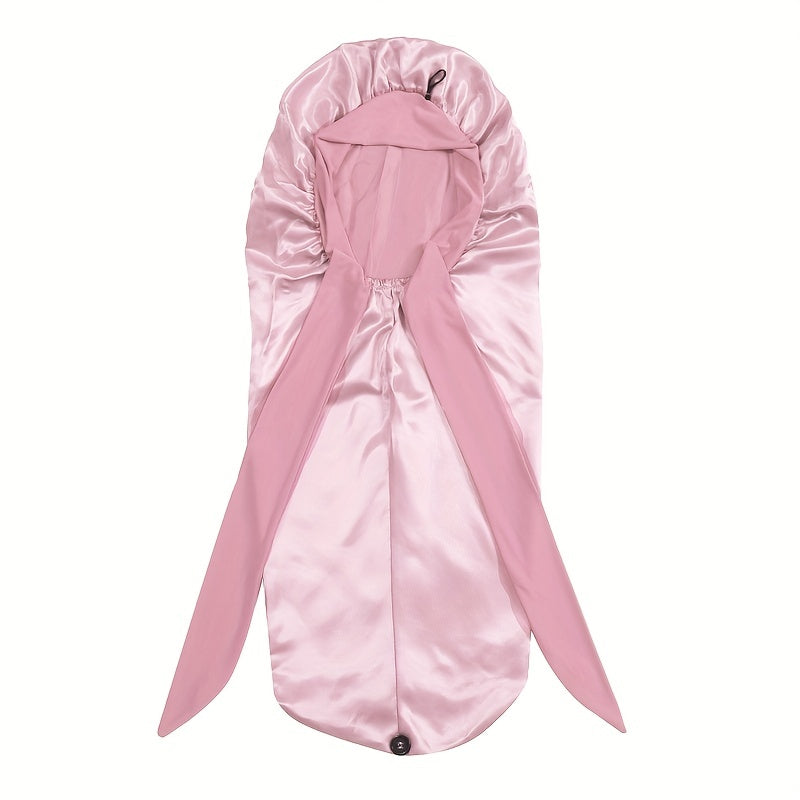 Bowknot Satin Bonnet Long Hair Bonnets Comfortable Night Cap