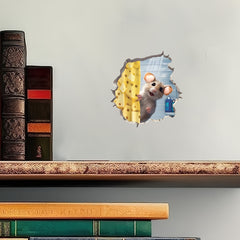 Mouse Bath Wall Stickers Bedroom Living Room Waterproof Self-adhesive