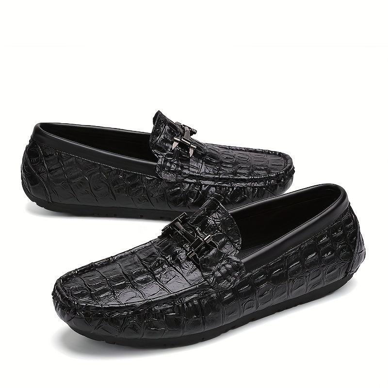 Women's Metal Buckle Flat Loafers Slip On Walking Shoes