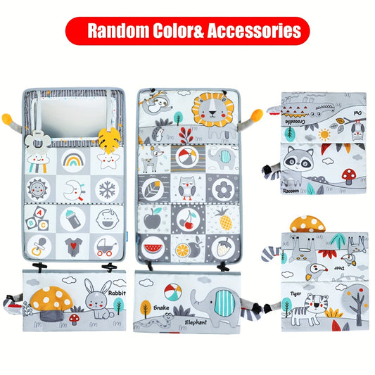 Time Mirror Cloth Book Visual Stimulation Toy Vision Training Foldable