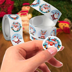 500pcs Cartoon Christmas Theme Gift Label Stickers Self adhesive Paste Stickers
