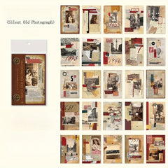Vintage Collage Memo Pads - 50 Sheets Sticky Paper For School Supplies