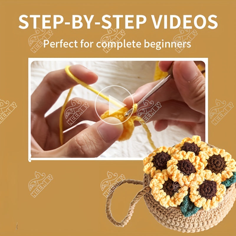 Crochet Yarn Potting Material Package Beginner Crochet Kit