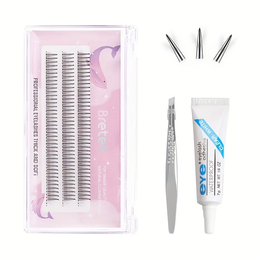 3 Rows A-shaped Lashes Cluster Grafted Eyelashes Set