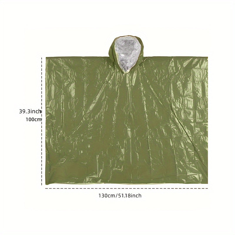 Emergency Rain Poncho Space Blanket