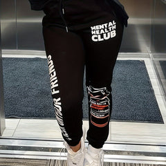Women's Plus Slogan Print Sporty Pants