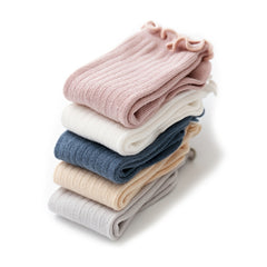 Newborn Baby Winter Knee High Socks Solid Cotton Warm Socks