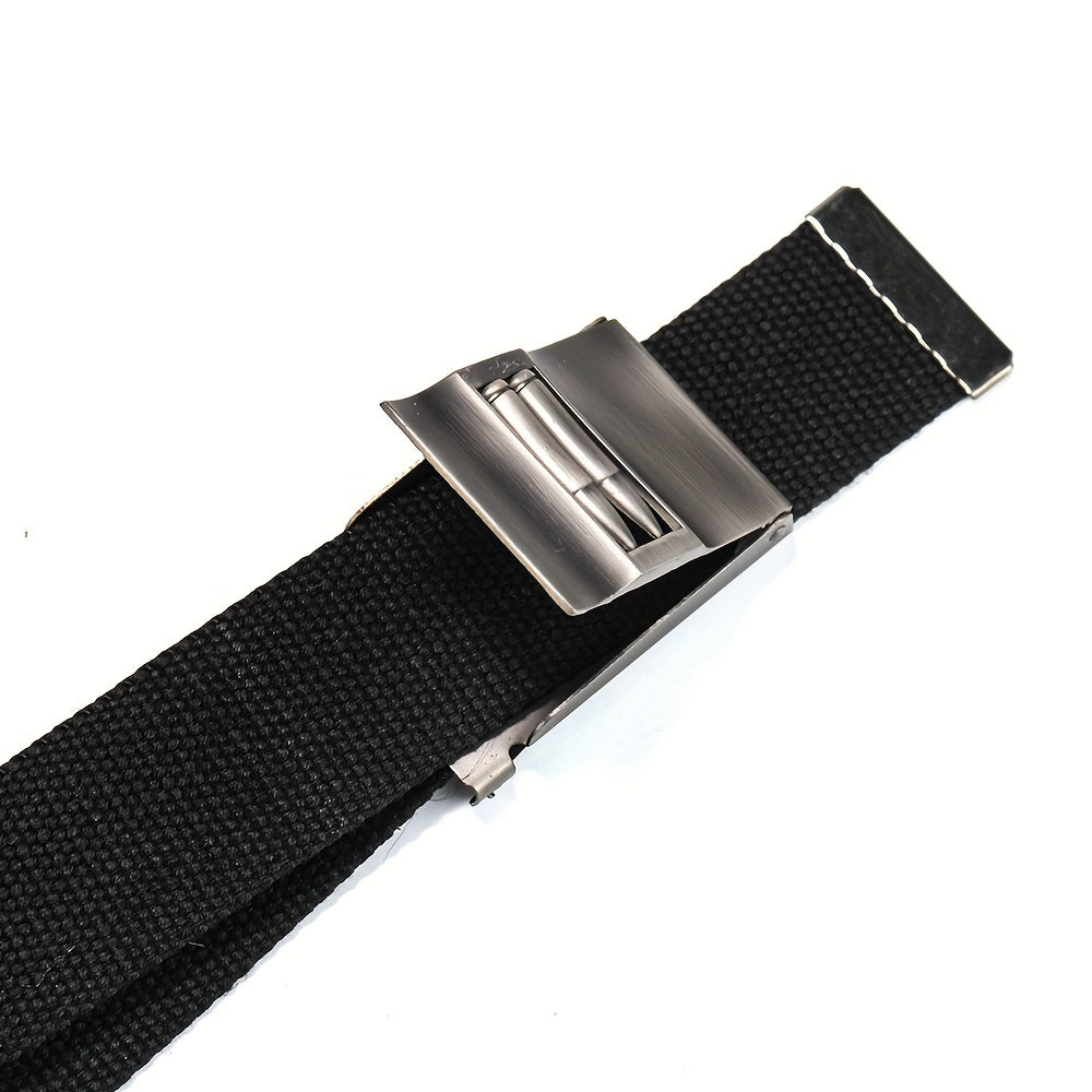 Sports Casual Leather Belt Alloy Automatic Buckle