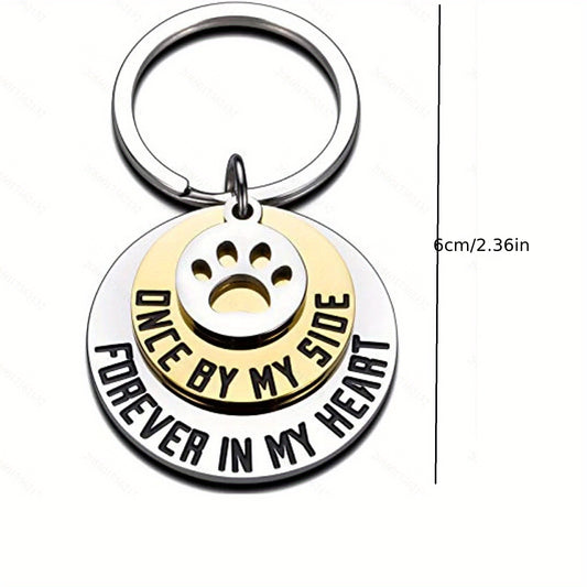 Pet Memorial Keychain for Dog and Cat Loss Sympathy Jewelry