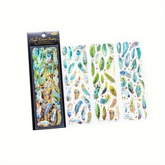 3pcs Dream Feather Sticker Pack Vintage Scrapbooking Label Diy Journal