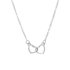 Double Heart Pendant Necklace - Elegant Jewelry for Women