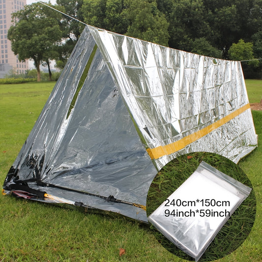 Emergency Thermal Blanket Tent for Outdoor Hiking & Camping