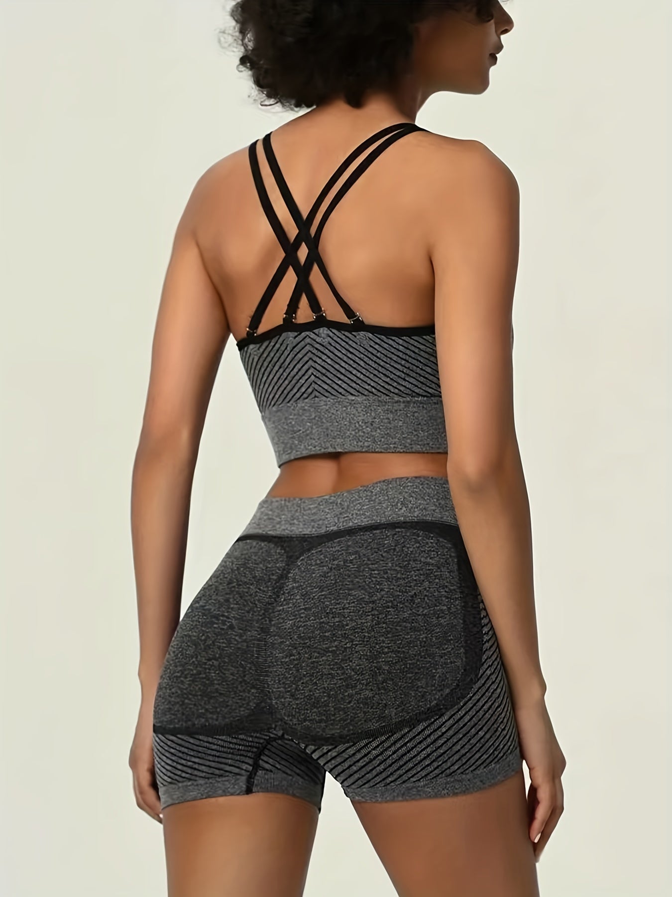 Striped Textured Bra & Panties Set
