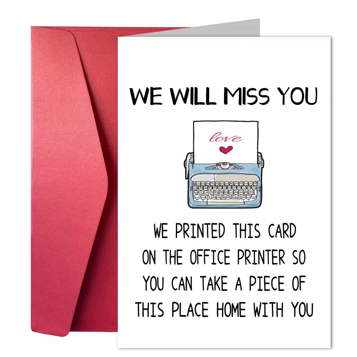 Funny Retirement Cards With Envelope - Hilarious Office Remembrance Cards