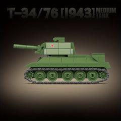 415pcs T 34 Medium Tank Model Building Blocks Set Classic Replica