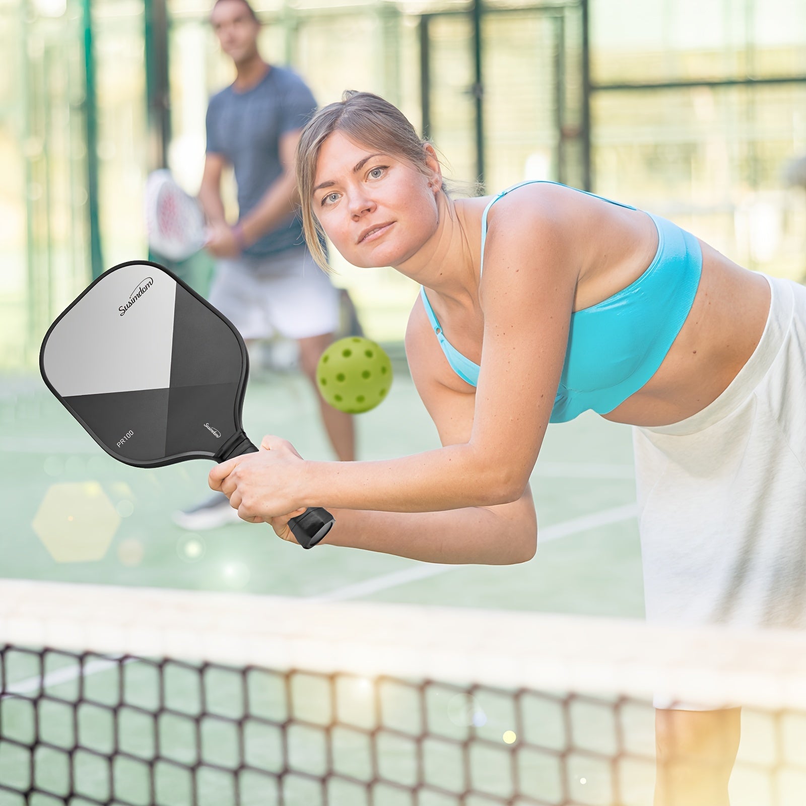 PR100 GA Pickleball Paddle Set With Racket 2pcs & Bag 4pcs